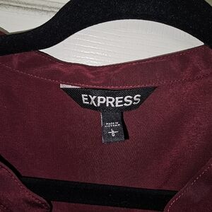 Burgundy Shirt Dress by Express